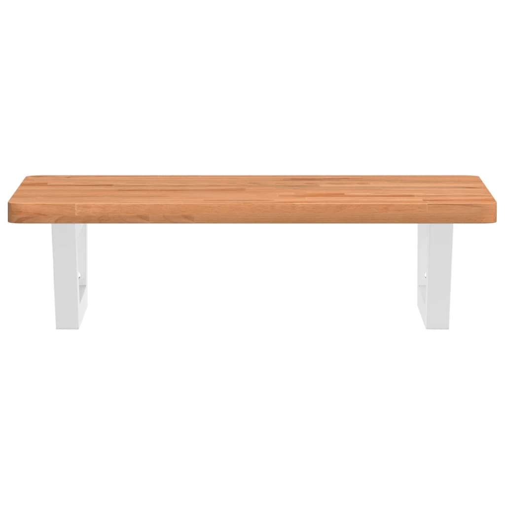 badeværelseshylde stål og massivt bøgetræ