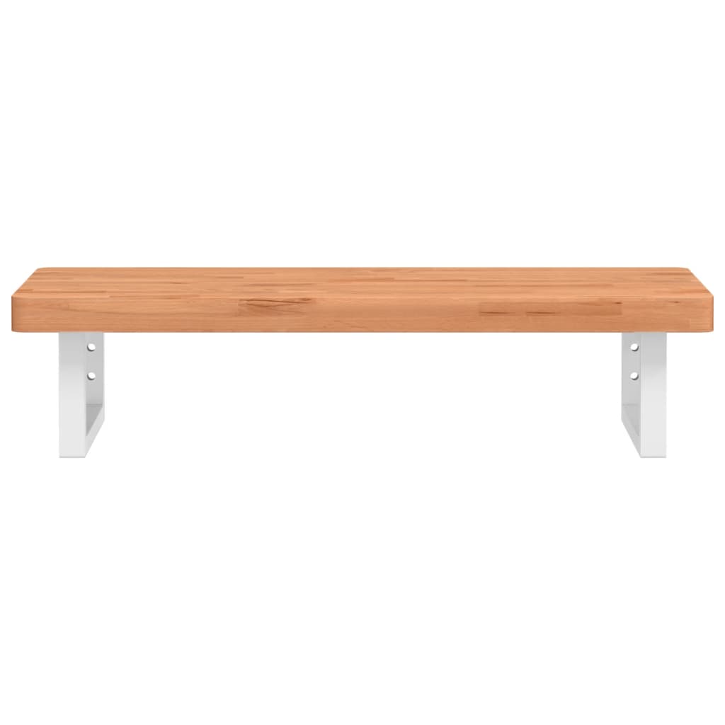 badeværelseshylde stål og massivt bøgetræ