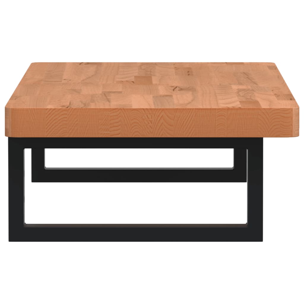 badeværelseshylde stål og massivt bøgetræ