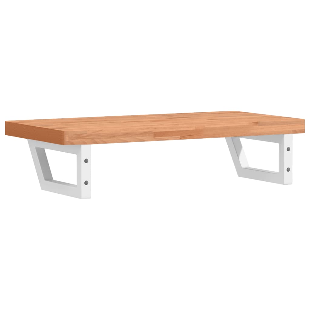 badeværelseshylde stål og massivt bøgetræ