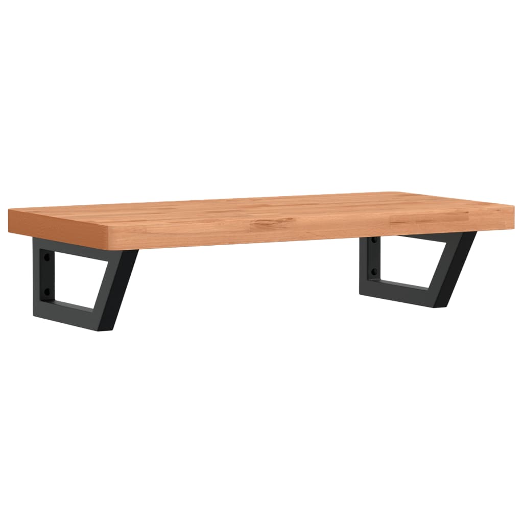 badeværelseshylde stål og massivt bøgetræ