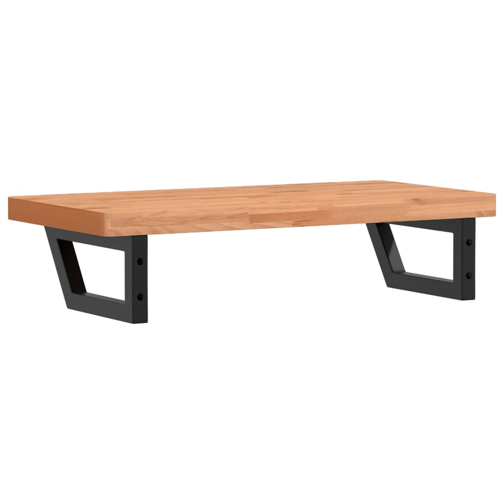 badeværelseshylde stål og massivt bøgetræ