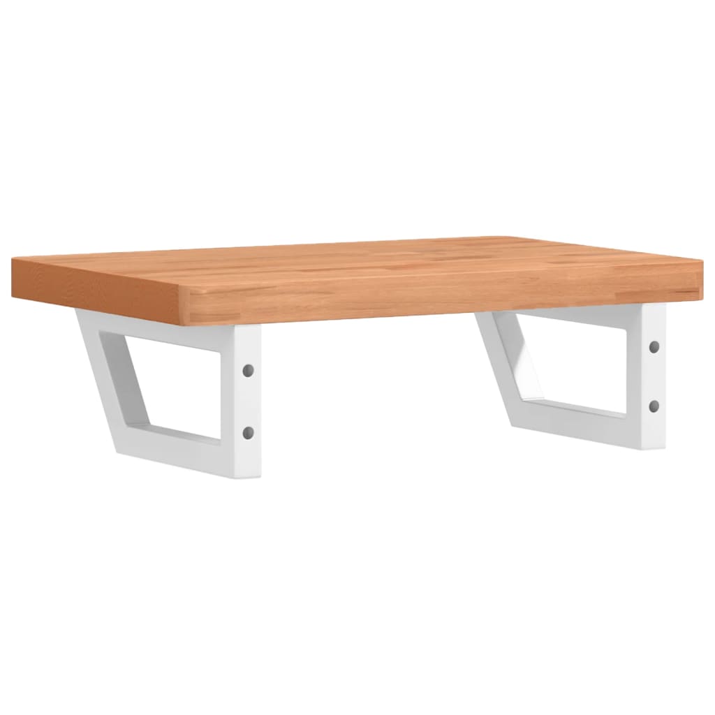 badeværelseshylde stål og massivt bøgetræ