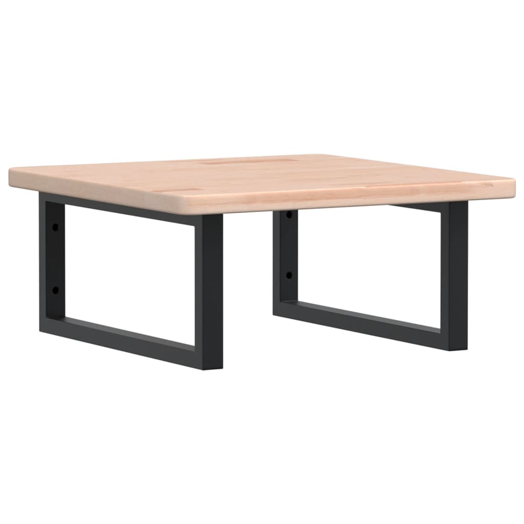 badeværelseshylde stål og massivt egetræ