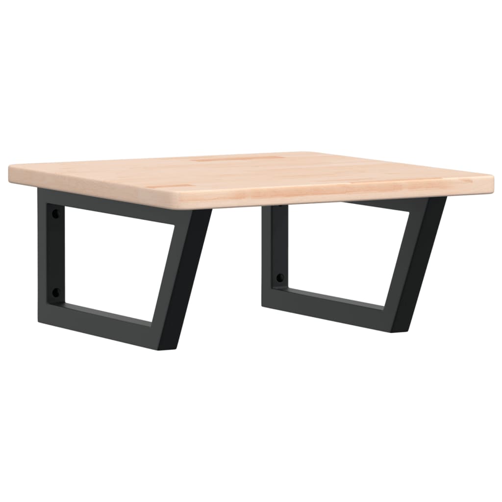 badeværelseshylde stål og massivt egetræ