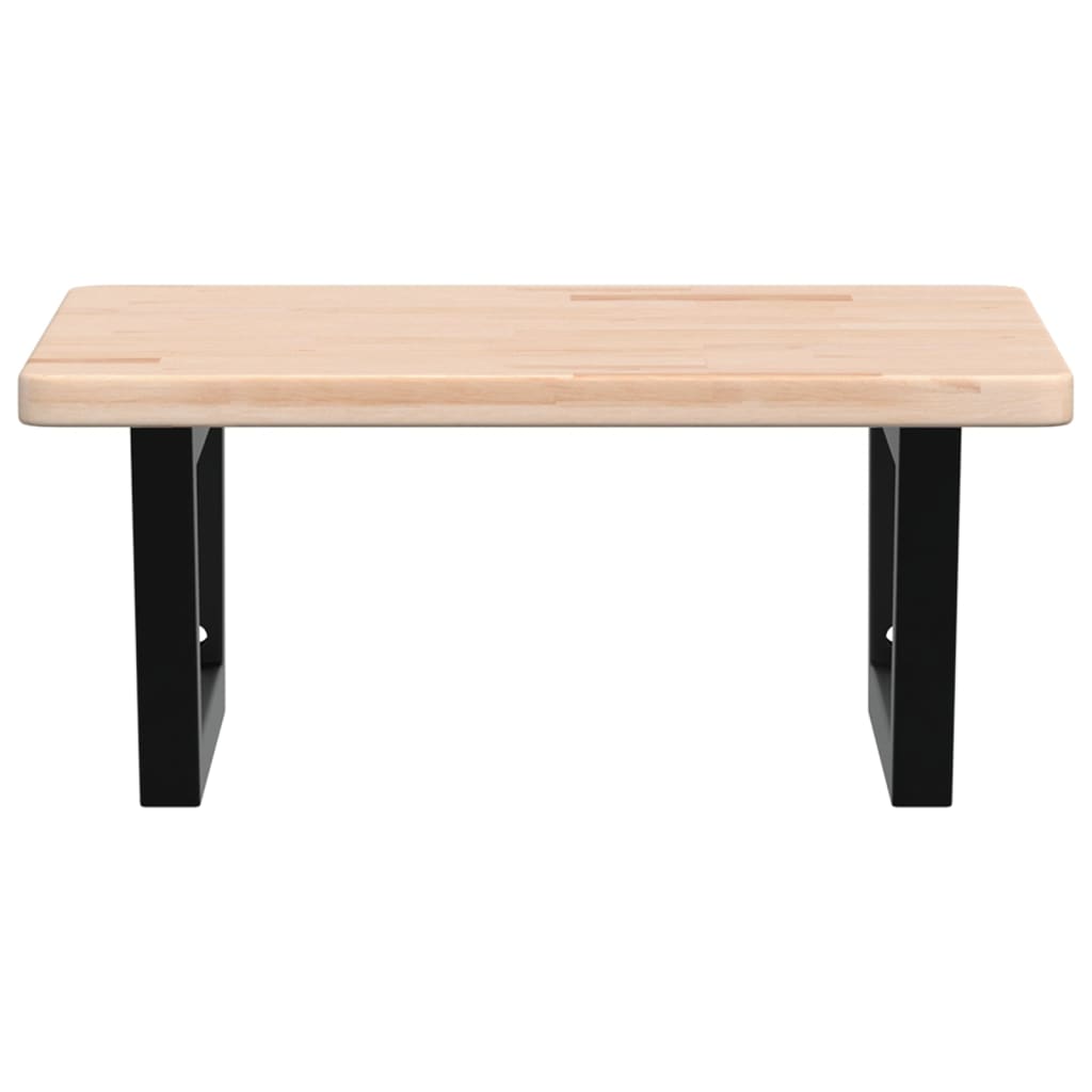 badeværelseshylde stål og massivt egetræ