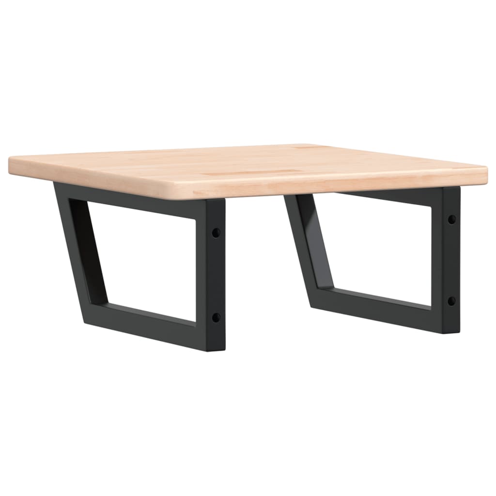 badeværelseshylde stål og massivt egetræ