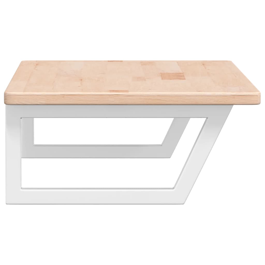 badeværelseshylde stål og massivt egetræ