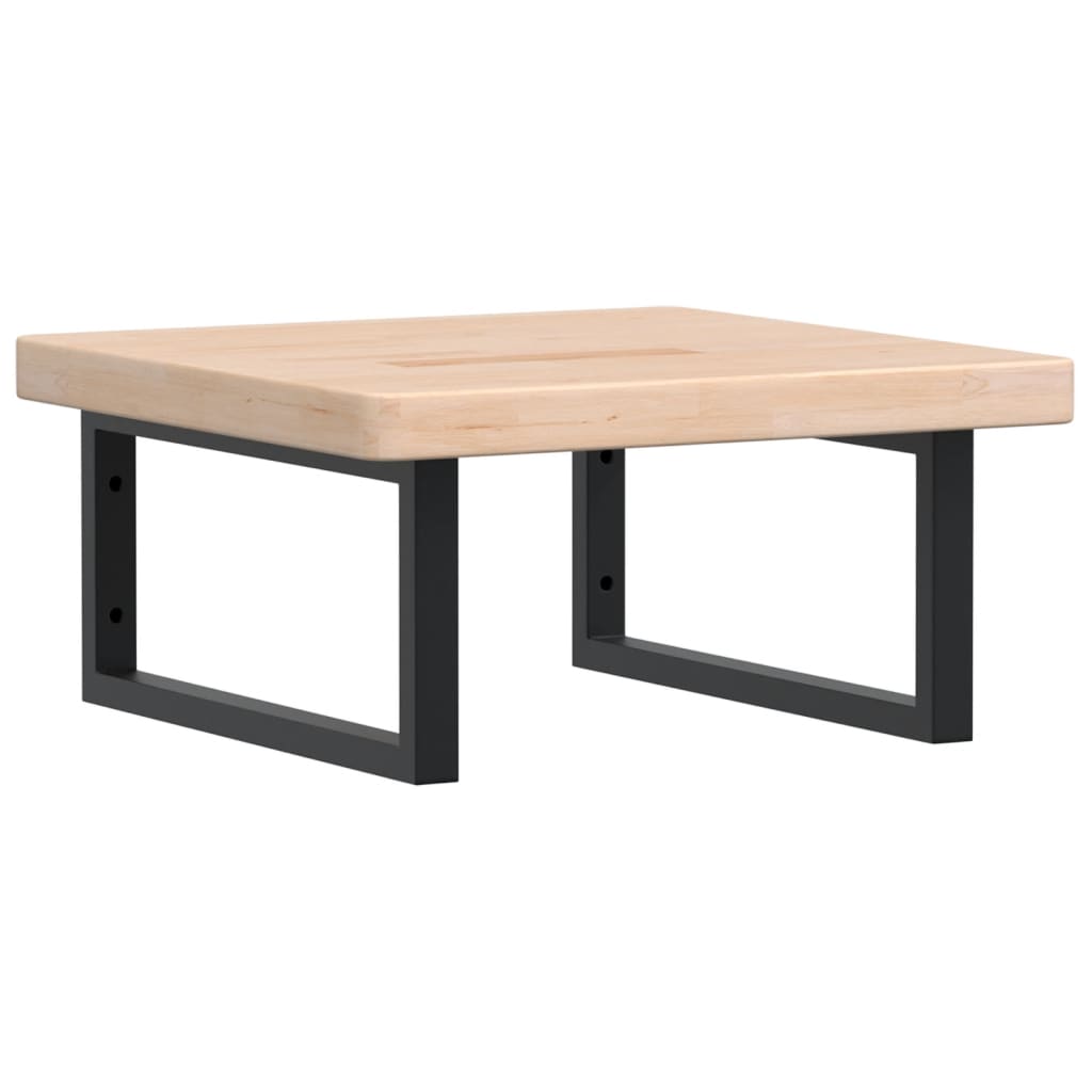 badeværelseshylde stål og massivt egetræ