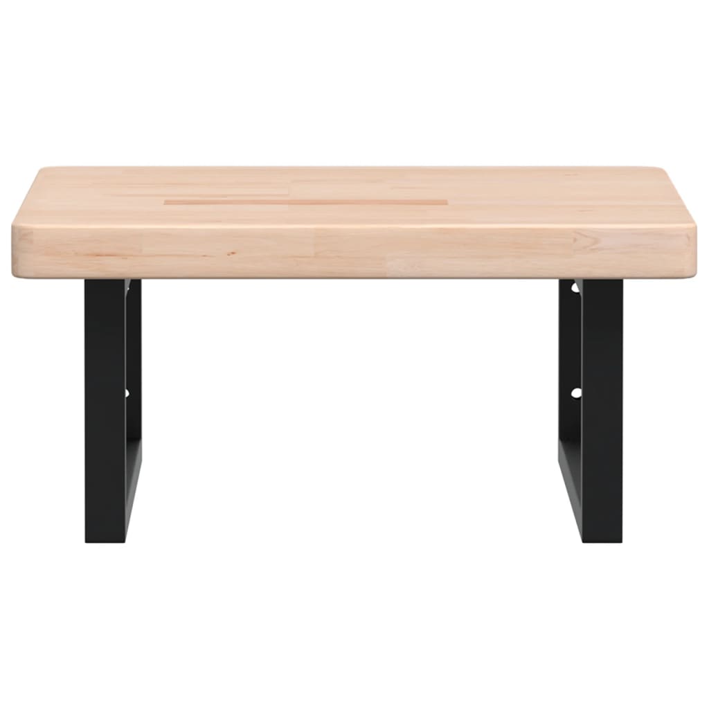 badeværelseshylde stål og massivt egetræ