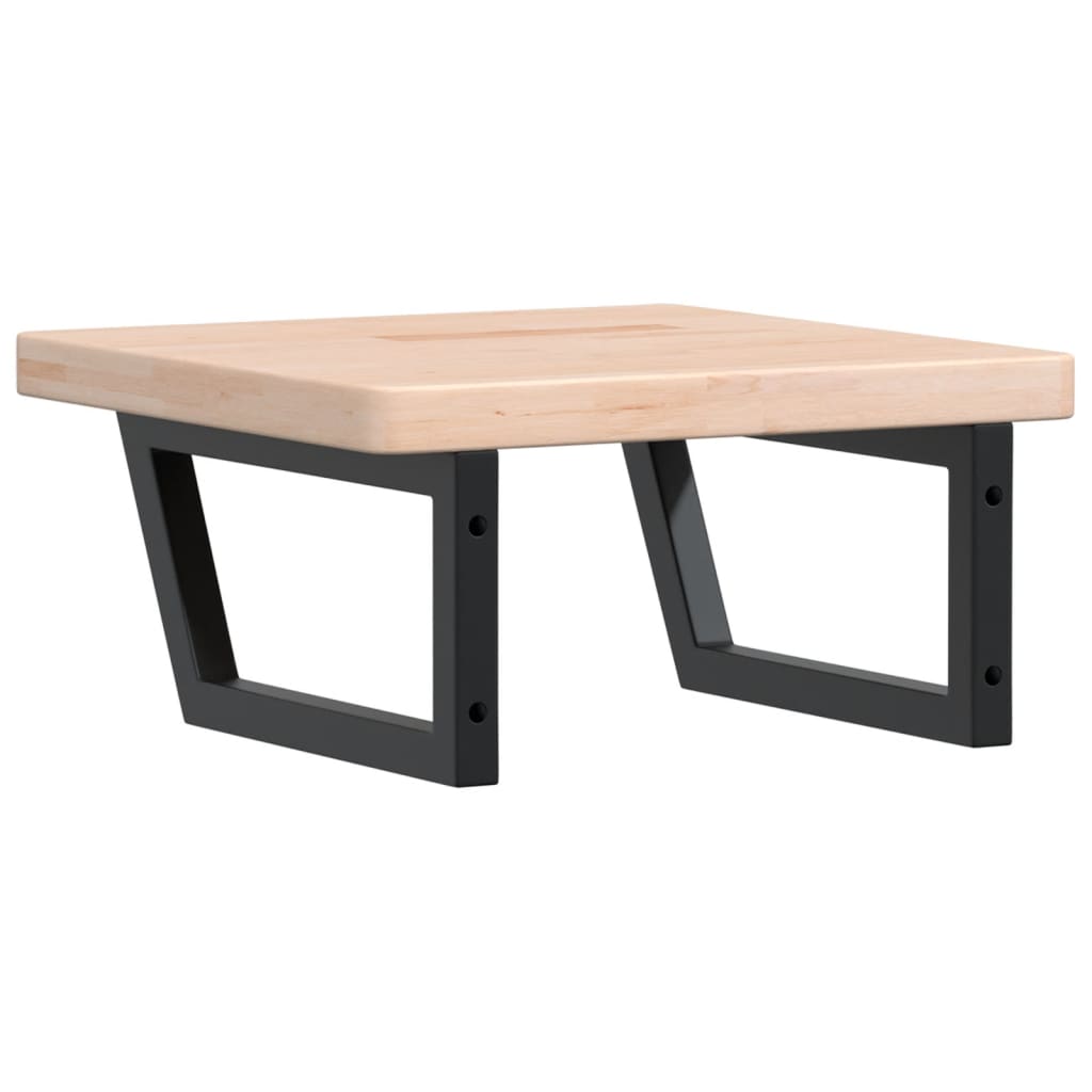 badeværelseshylde stål og massivt egetræ