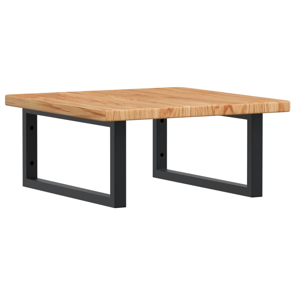 badeværelseshylde stål og massivt egetræ