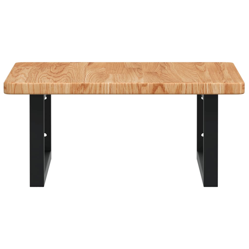 badeværelseshylde stål og massivt egetræ