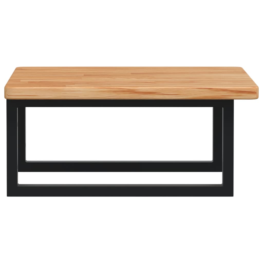 badeværelseshylde stål og massivt egetræ