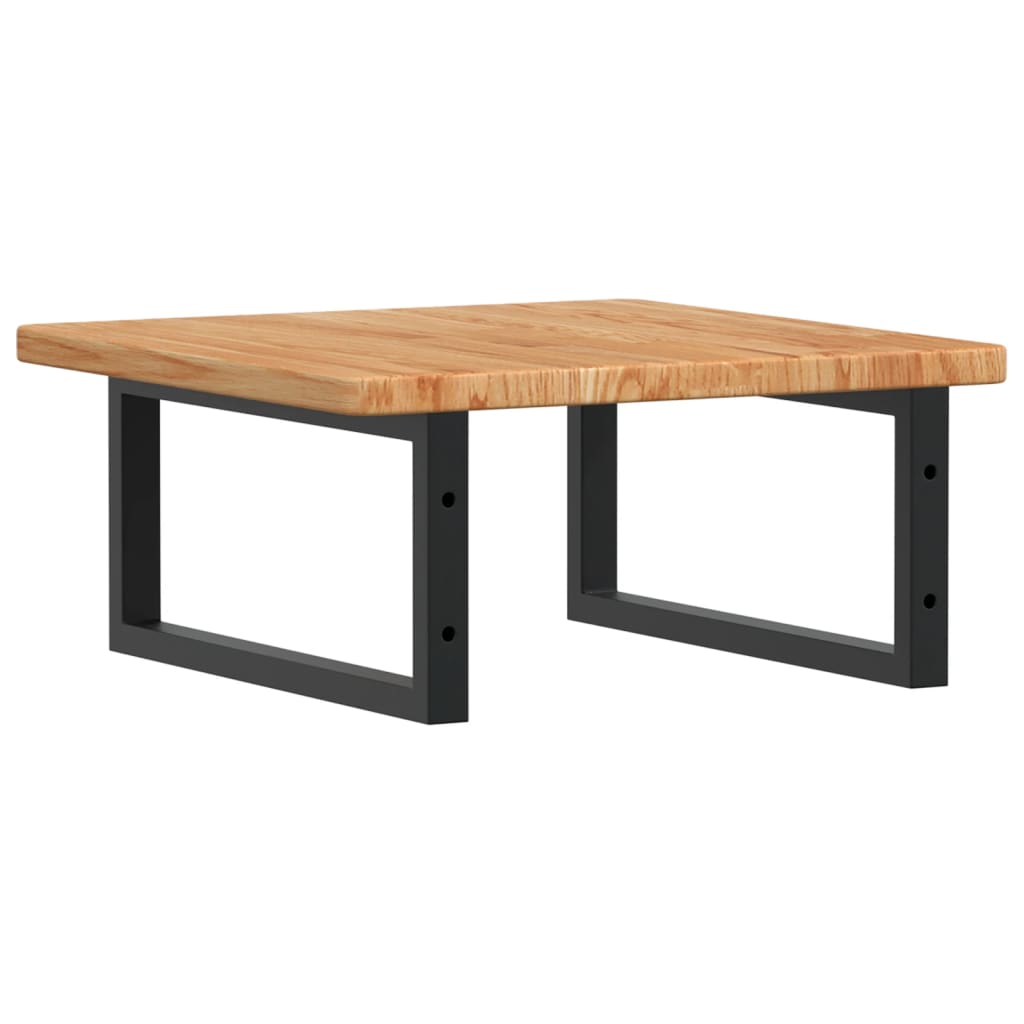 badeværelseshylde stål og massivt egetræ