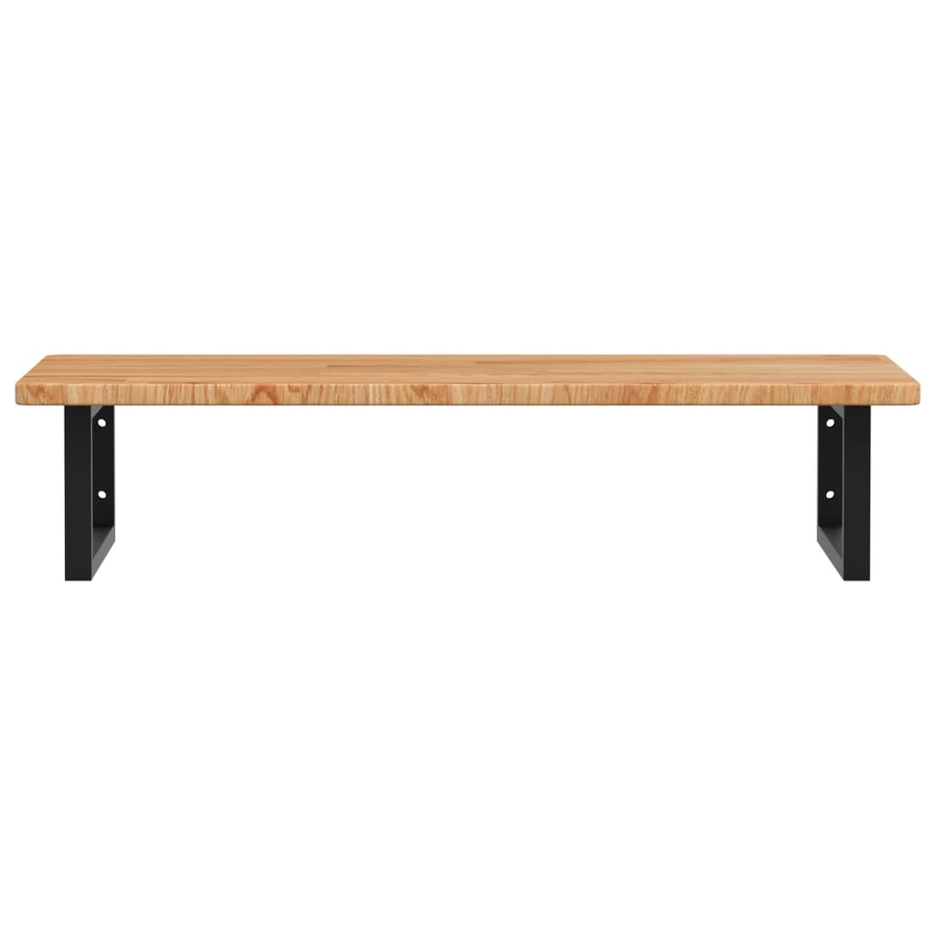 badeværelseshylde stål og massivt egetræ