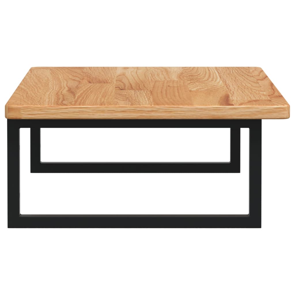 badeværelseshylde stål og massivt egetræ