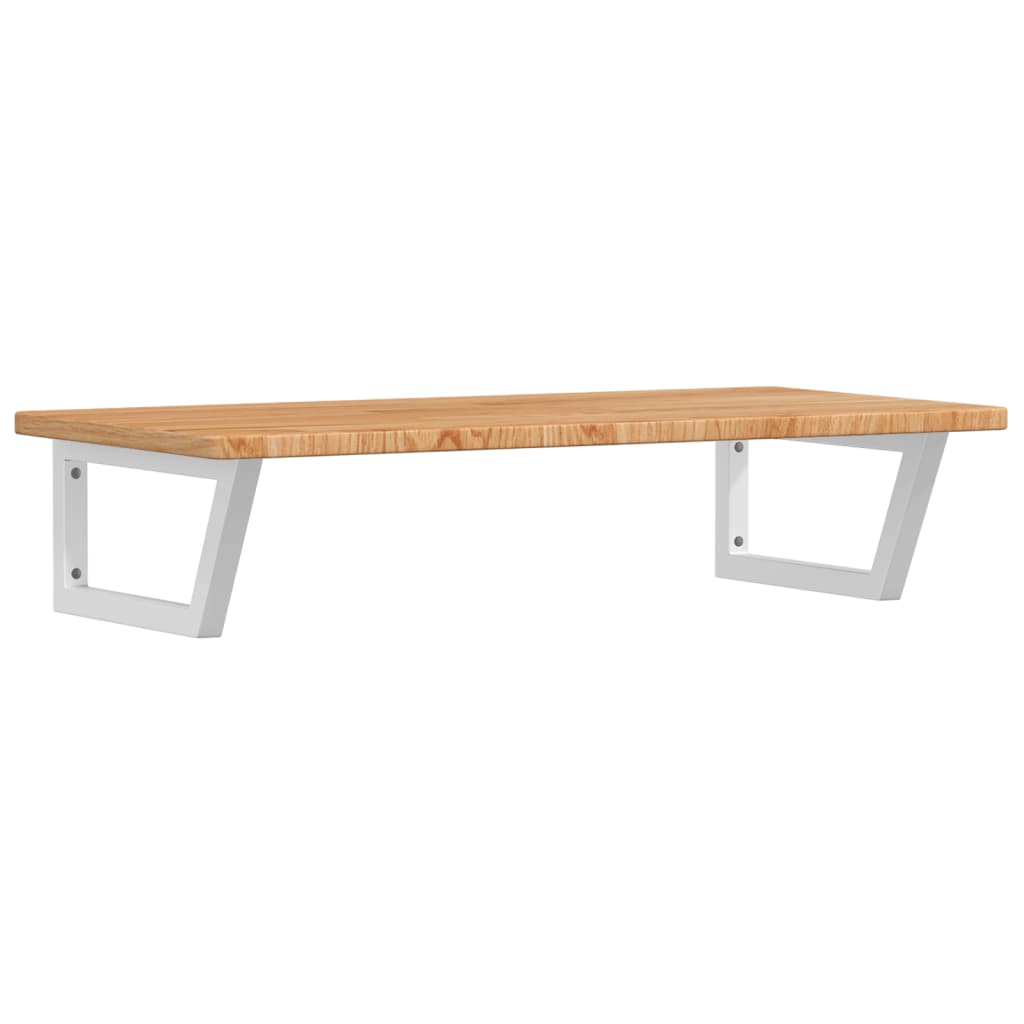 badeværelseshylde stål og massivt egetræ