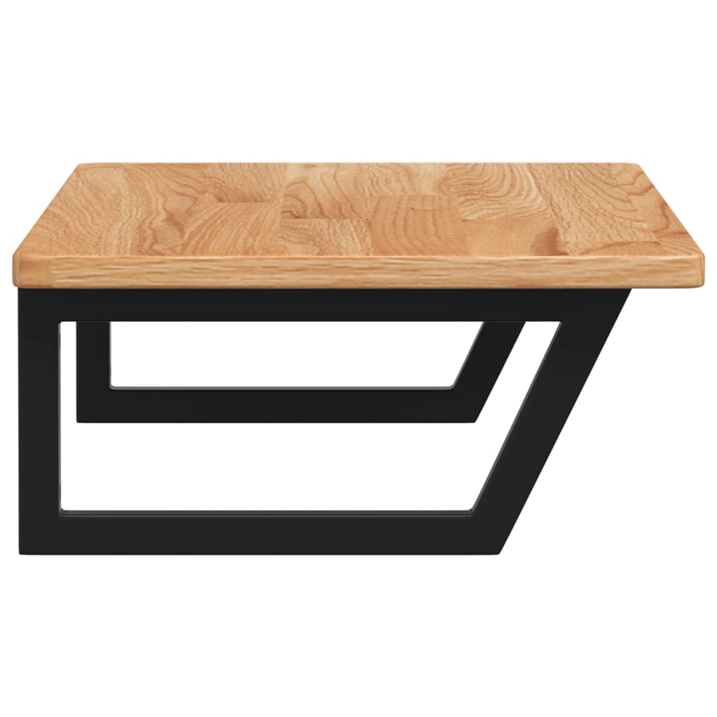 badeværelseshylde stål og massivt egetræ