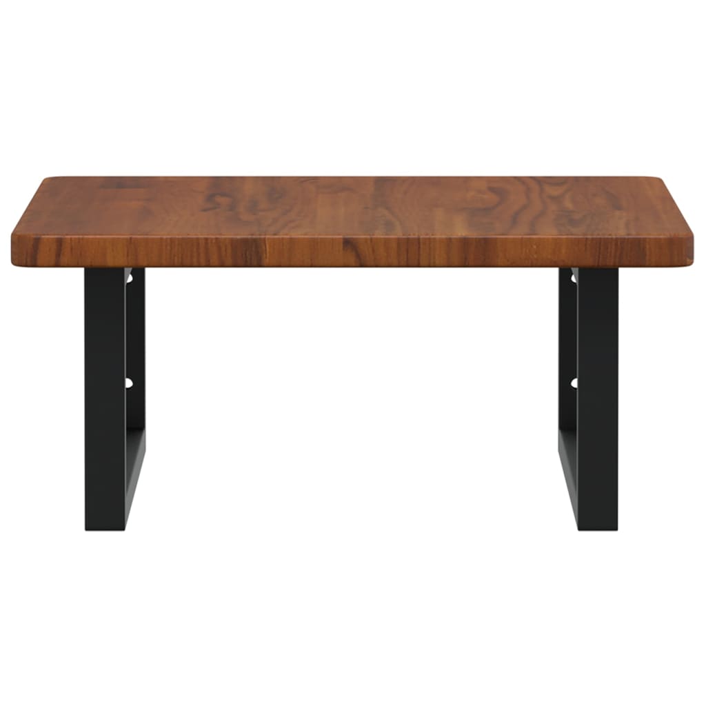 badeværelseshylde stål og massivt egetræ