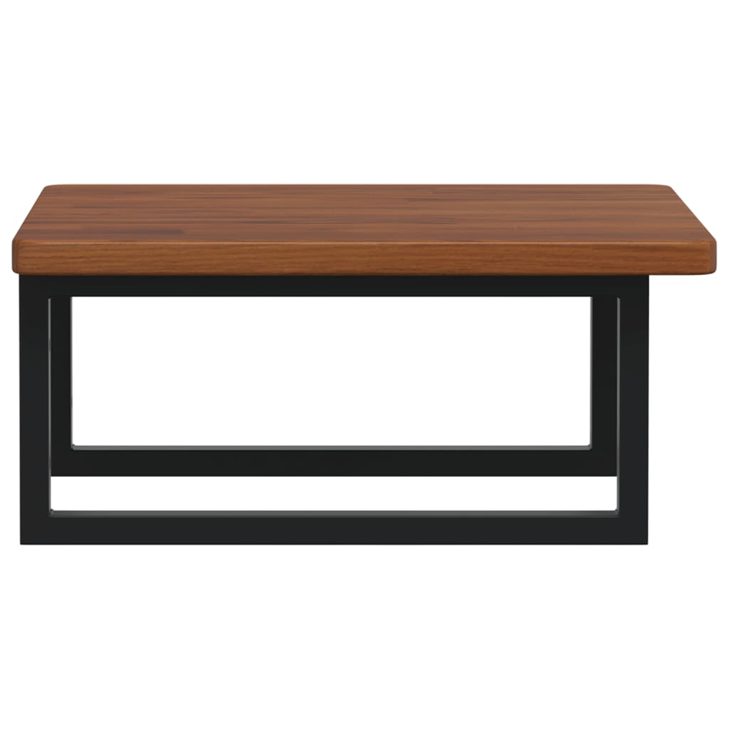 badeværelseshylde stål og massivt egetræ