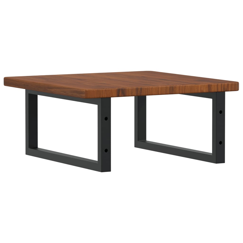 badeværelseshylde stål og massivt egetræ