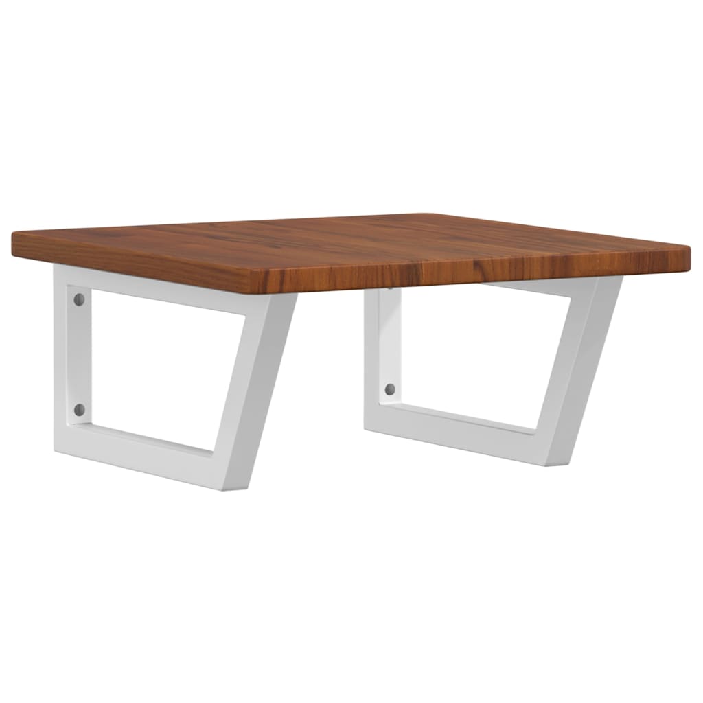 badeværelseshylde stål og massivt egetræ