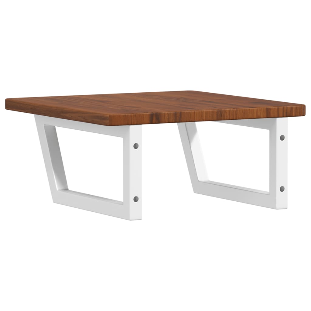 badeværelseshylde stål og massivt egetræ