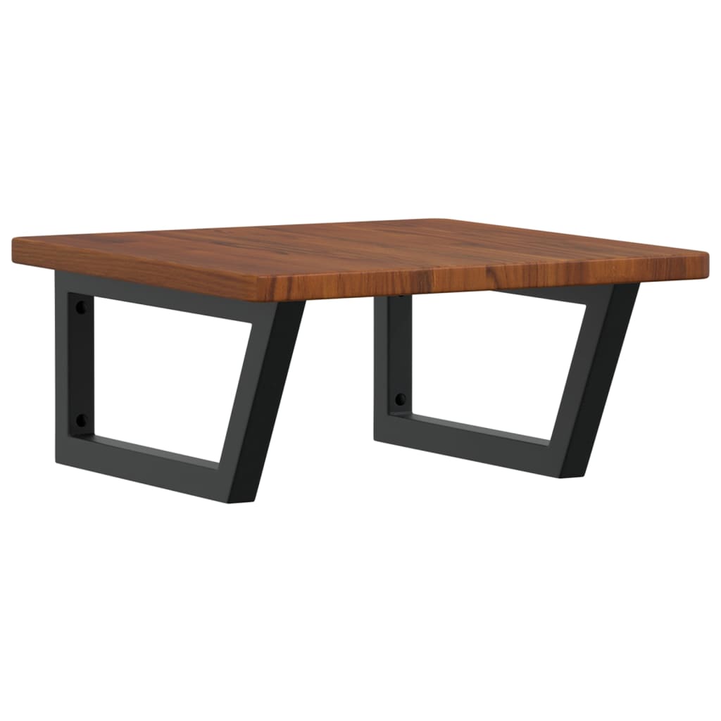 badeværelseshylde stål og massivt egetræ