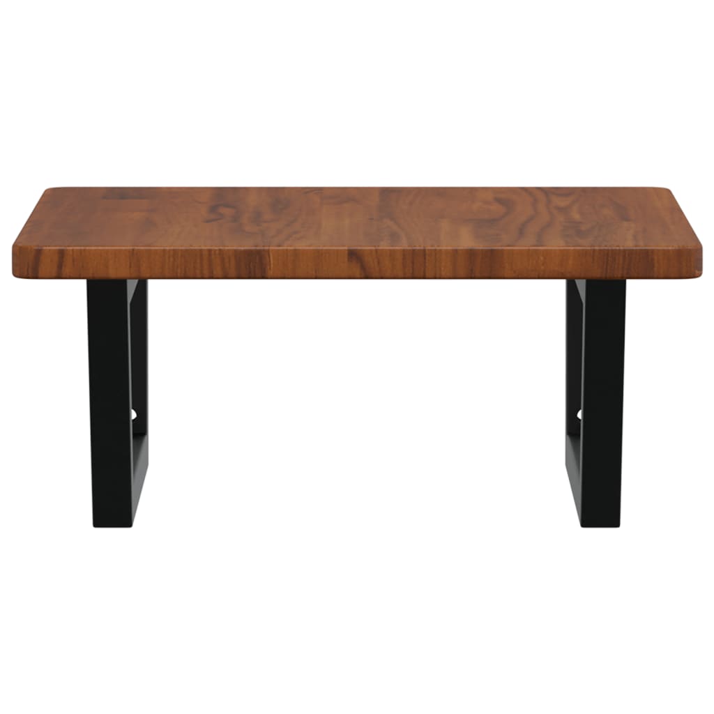 badeværelseshylde stål og massivt egetræ