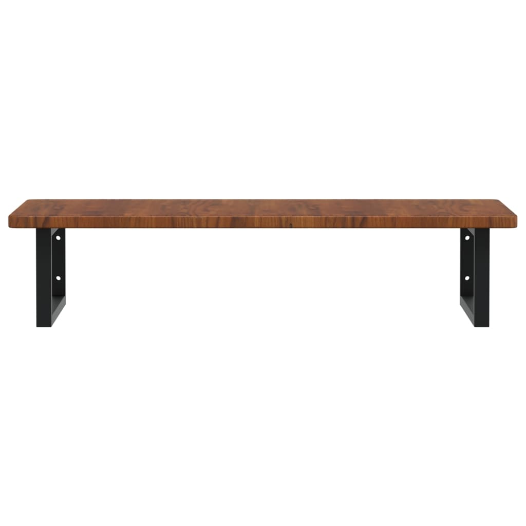 badeværelseshylde stål og massivt egetræ