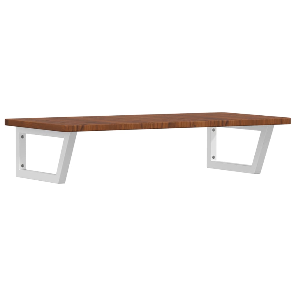 badeværelseshylde stål og massivt egetræ