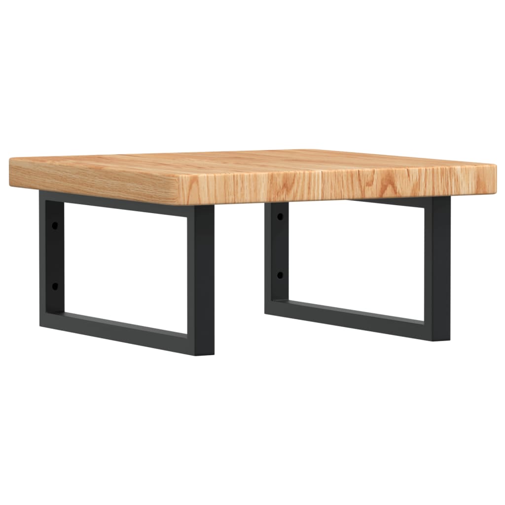 badeværelseshylde stål og massivt egetræ