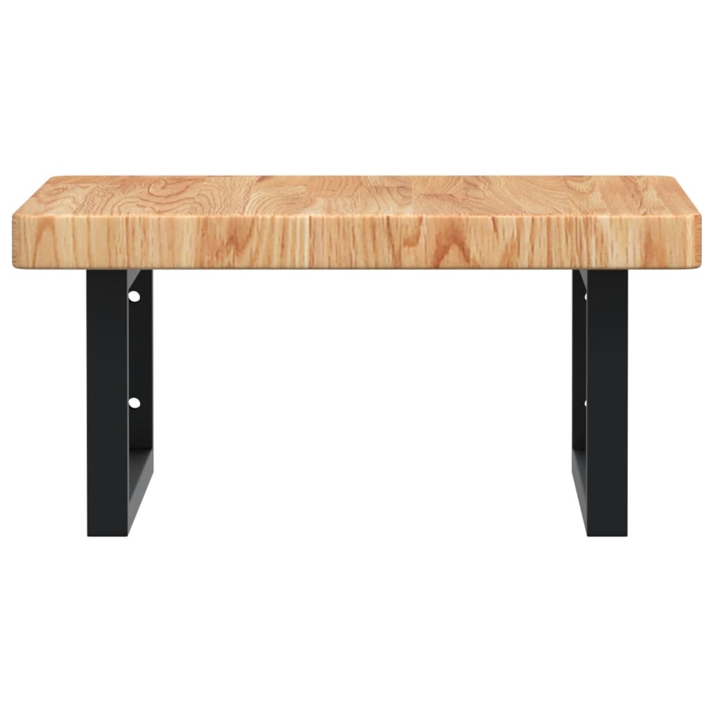 badeværelseshylde stål og massivt egetræ