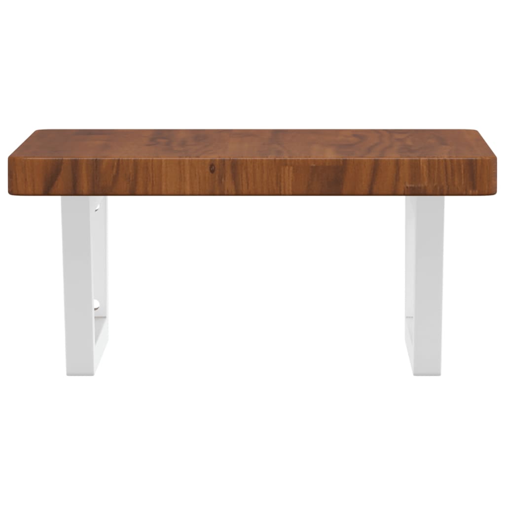 badeværelseshylde stål og massivt egetræ