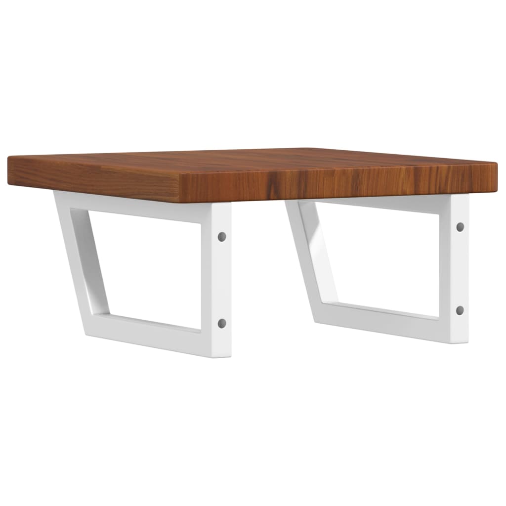 badeværelseshylde stål og massivt egetræ