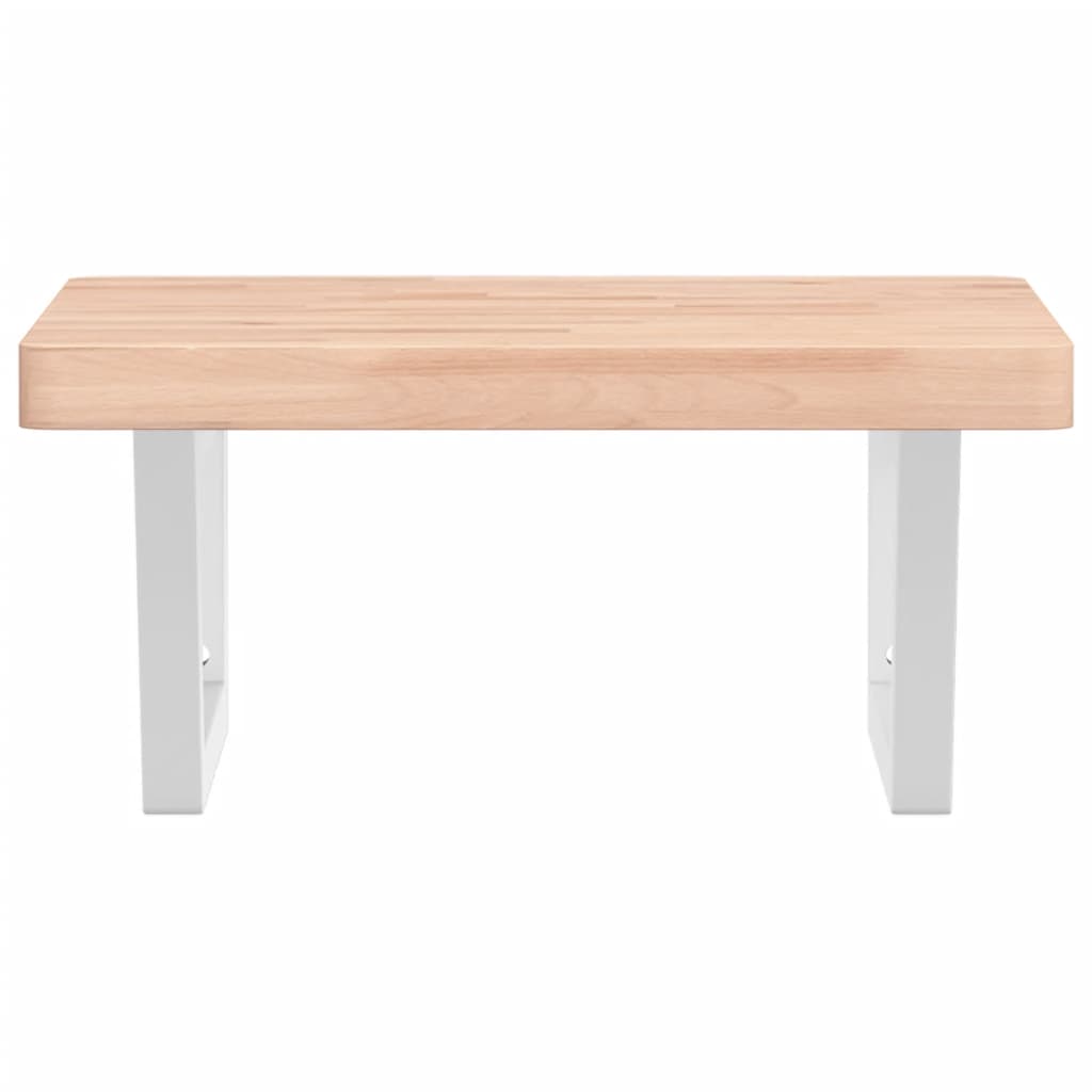 badeværelseshylde stål og massivt bøgetræ