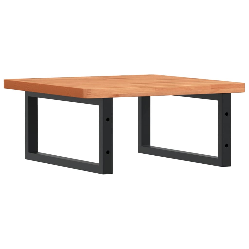 badeværelseshylde stål og massivt bøgetræ