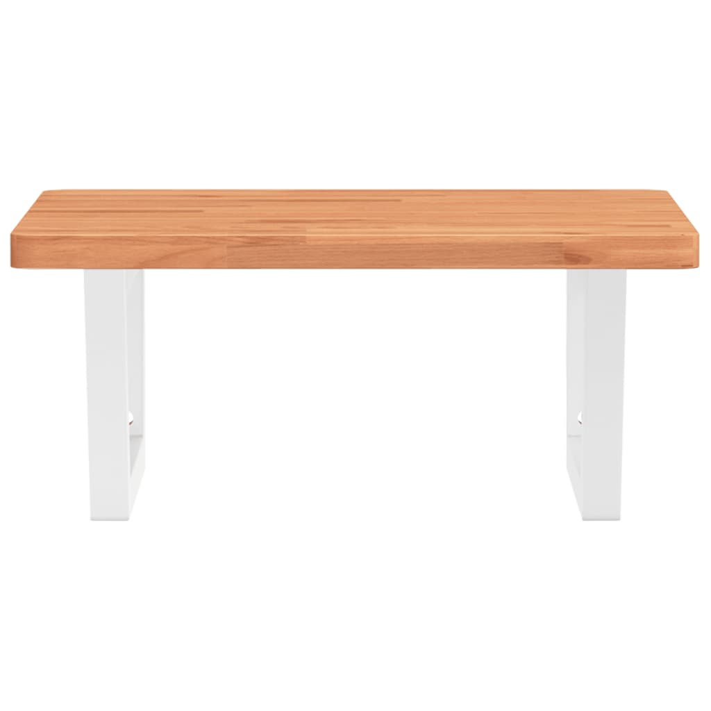 badeværelseshylde stål og massivt bøgetræ