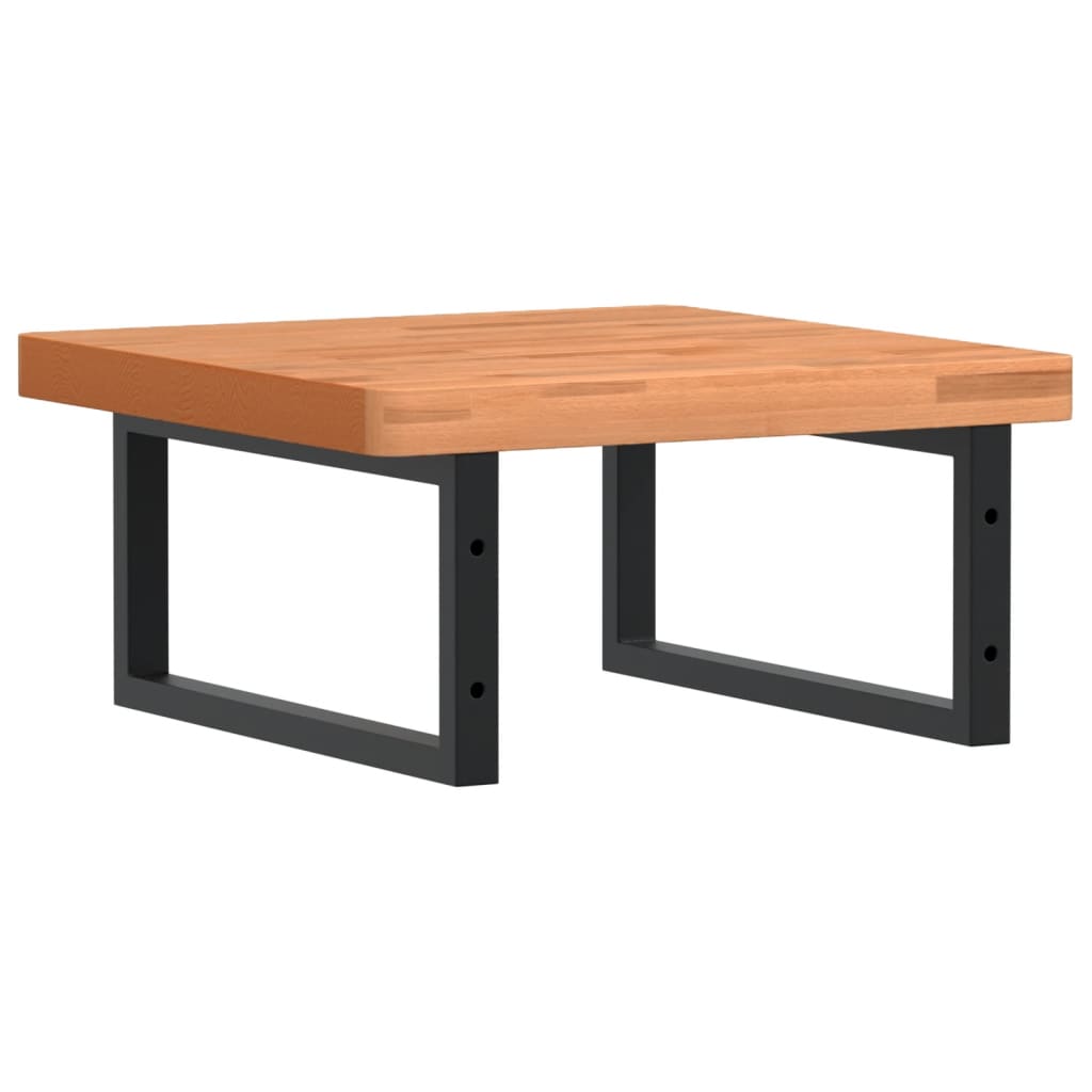 badeværelseshylde stål og massivt bøgetræ