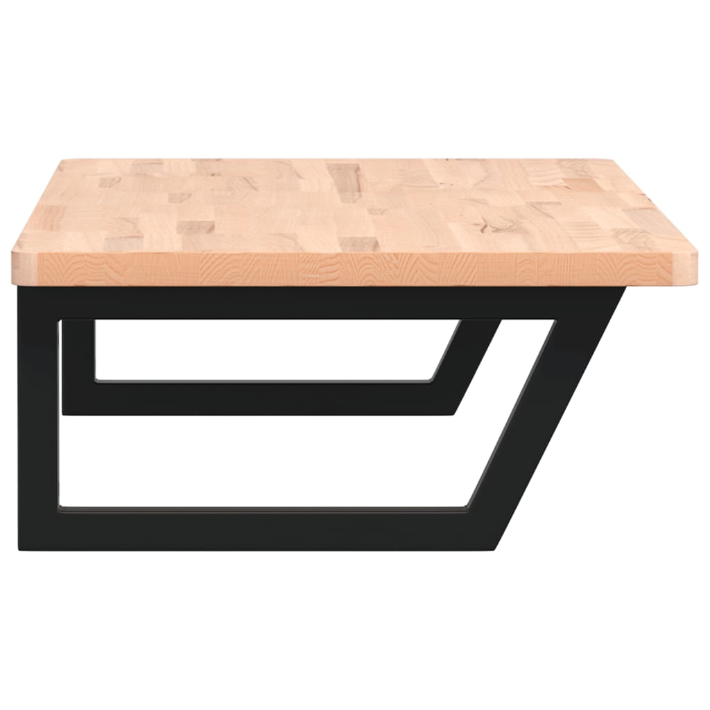 badeværelseshylde stål og massivt bøgetræ