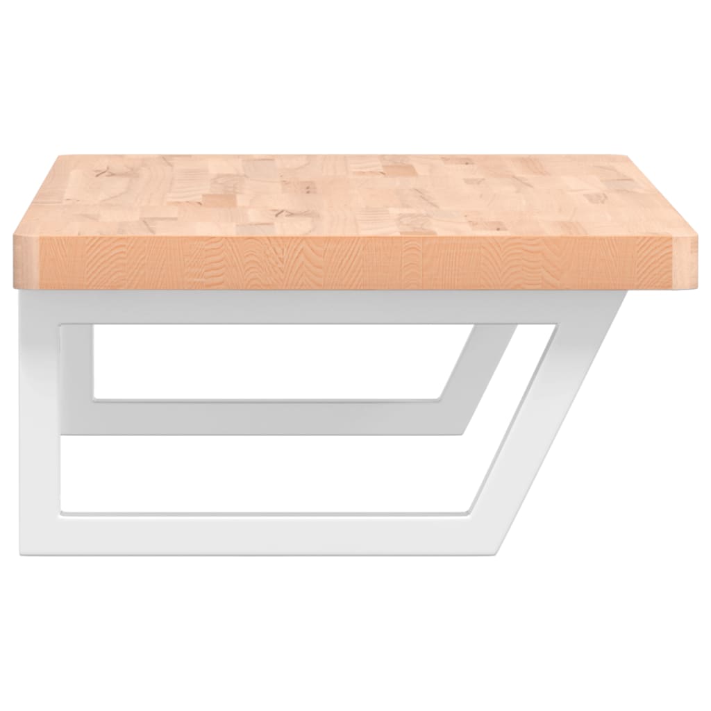 badeværelseshylde stål og massivt bøgetræ