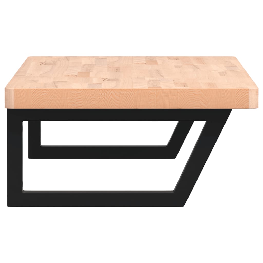 badeværelseshylde stål og massivt bøgetræ