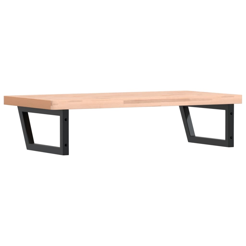 badeværelseshylde stål og massivt bøgetræ