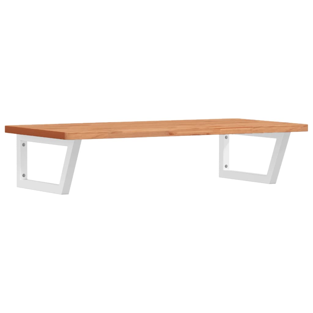 badeværelseshylde stål og massivt bøgetræ