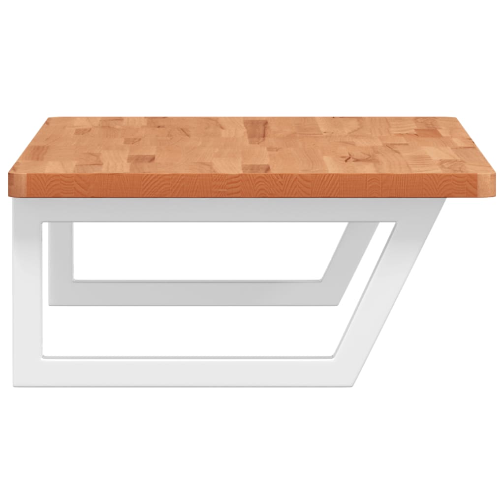 badeværelseshylde stål og massivt bøgetræ