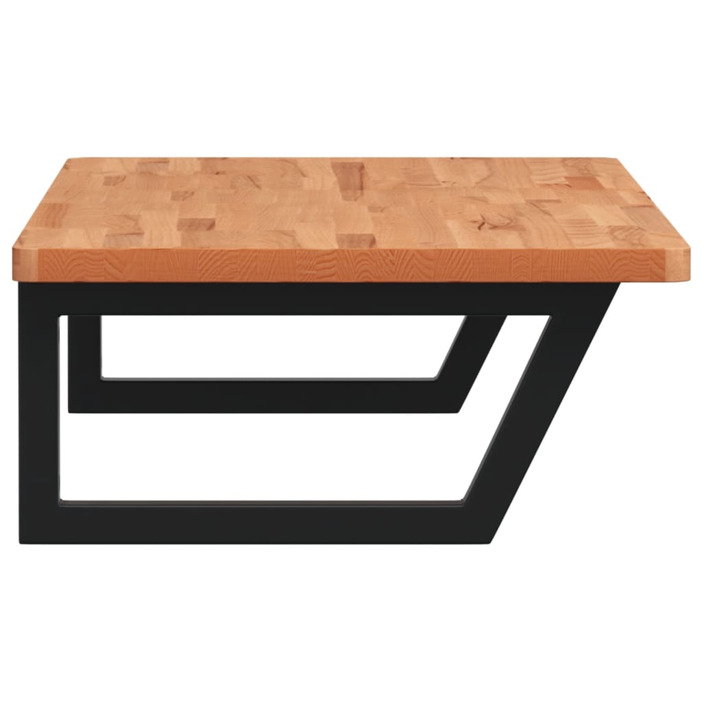 badeværelseshylde stål og massivt bøgetræ