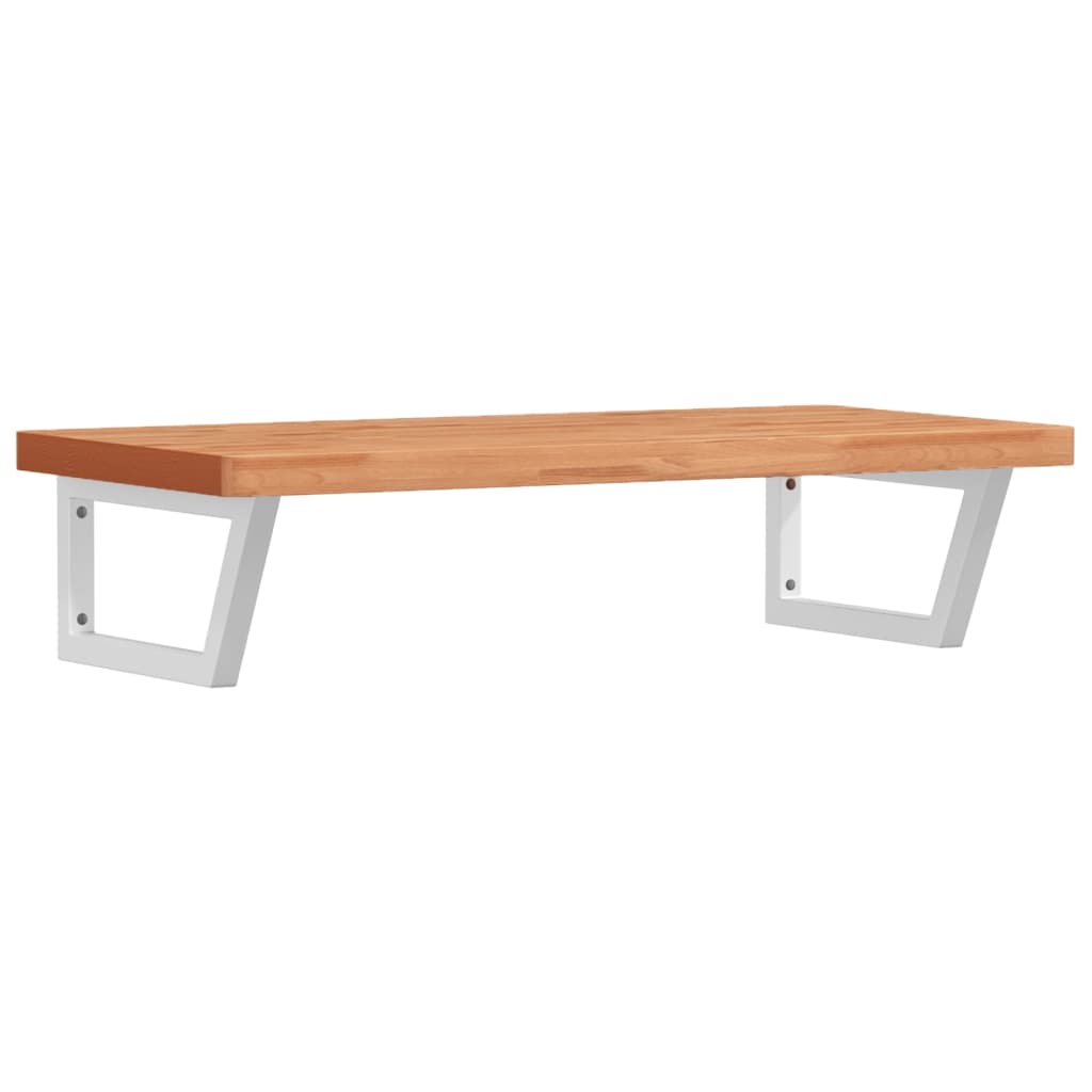 badeværelseshylde stål og massivt bøgetræ