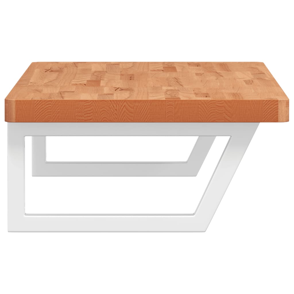 badeværelseshylde stål og massivt bøgetræ