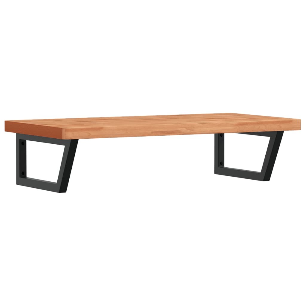 badeværelseshylde stål og massivt bøgetræ